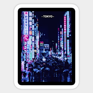 Tokyo Street Neon Synthwave Sticker